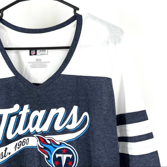 NFL Team Apparel Women's Three-Quarter Sleeve Tennessee Titans T-shirt - Picture 2 of 6